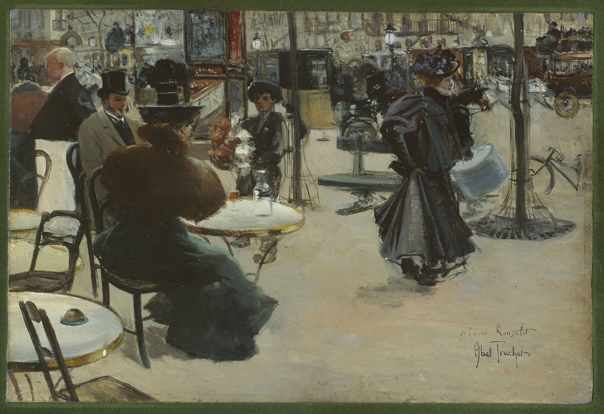 Anonyme - Scène de rue, dit aussi Terrasse d'un café - P2733 - Musée Carnavalet